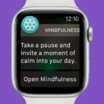 Image of apple watch showing mindfulness